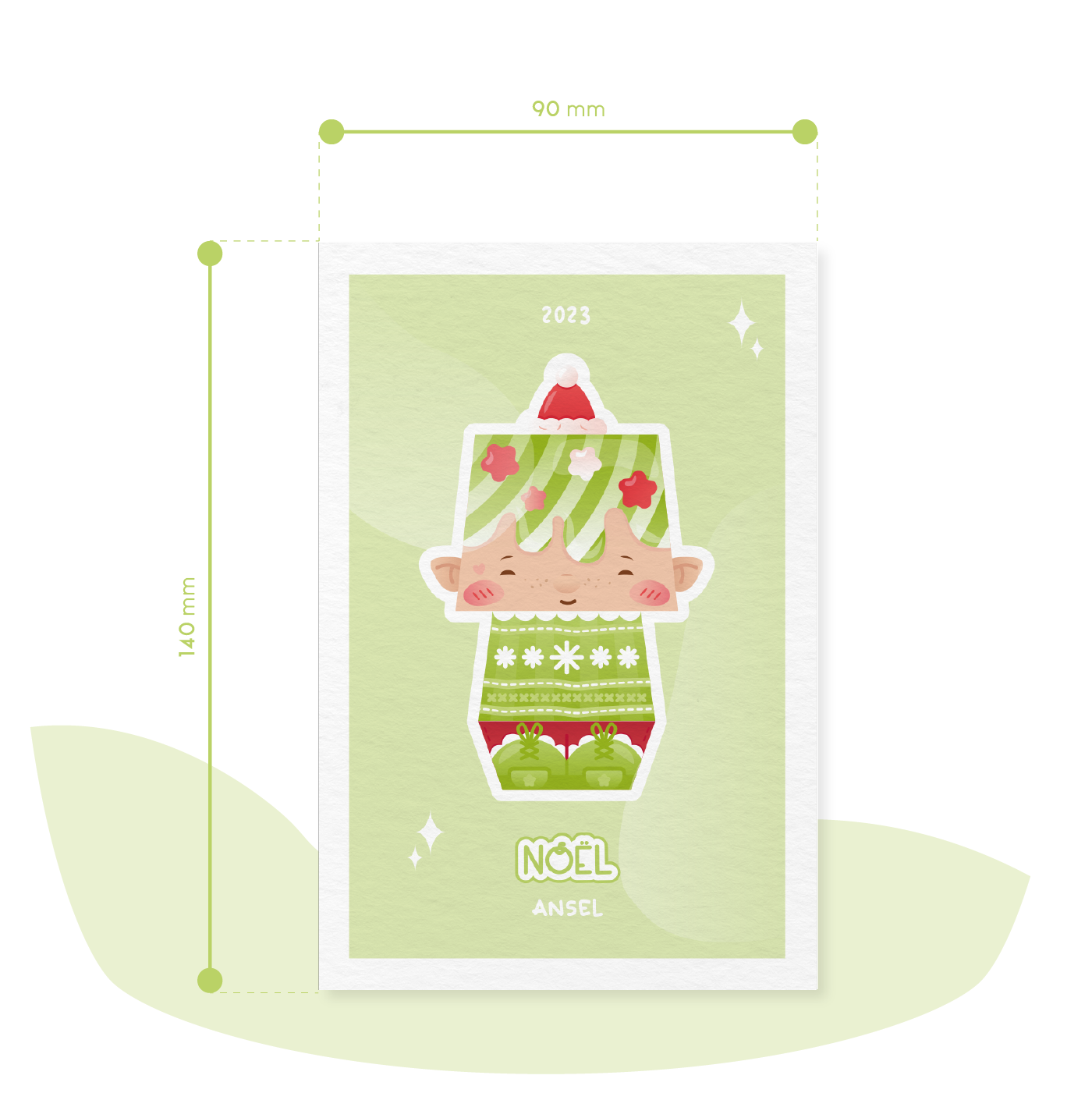 Print Noel 2023 Elfe Ansel vert 3