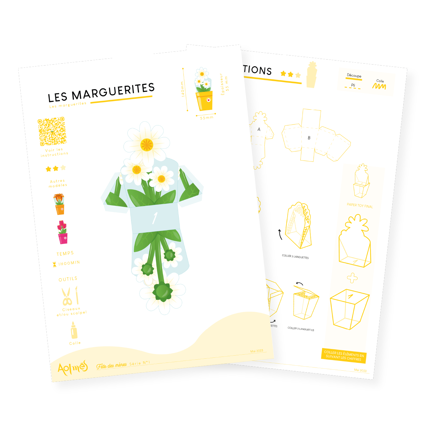 Aolmès Fêtes 2023 Marguerites jaune 4